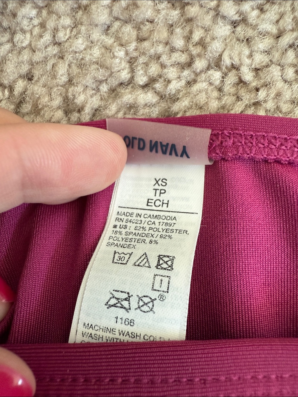 Old Navy Magenta Ruffle Triangle Bikini - Picture 2 of 5